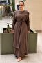 Venus Suede Dress with Front and Back Panels