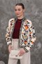 Women's Ecru Bohemian Embroidered Jacket Qs576 - 2
