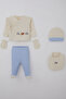 Baby Boy Hospital Release 5-Piece Car Set Embroidered 0-3 Months, Cream