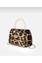 Women's Hand and Shoulder Bag with Thin Handle, Chain Strap and Lock Cover - 3