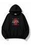 Core Denim Text Printed Oversize Sweatshirt with Kangaroo Pocket