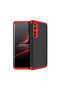 Mi Note 10 Lite Compatible Case Bottom-Top Snap-On 3 Piece Ays Cover - Red - T14081 - 2