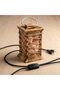 Kare Fener Wooden Salt Lamp with Antique Pattern (Himalaya) - 7