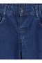 Gencc Quality Lcw Kids Indigo Denim Striped Baggy Fit Elastic Waist Double Leg Boys' Jeans - 3