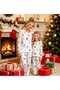 Mother-Daughter Matching Pajama Set White Color Cute Penguin Winter Patterned Long Sleeve Thermal Ultra Soft (Sold Separately) - 4