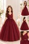 Girl's Tulle Princess Evening Dress Double Breasted Collar - 2