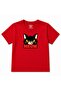 Grumpy Meow Angry Cat Graphic Kids T-Shirt