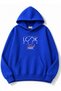 Look Text Printed Oversize Sweatshirt with Kangaroo Pocket