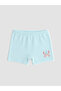 Ozmarka New Season Ecru Printed Girls' Boxer Shorts 5-Pack - 5