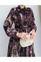 Fuchsia Ethnic Pattern Dress
