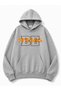 Be Strong Print Detailed Hooded 2 Thread Sweatshirt