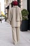 Knitted Sweater Set with Scarf Mink Color Hm2960 - 3