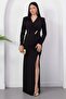 Double-Breasted Collar, Waist Buckle, Long Sleeve Crepe Dress K-262759