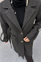 Torba Pocketed Shoulder Pad Detailed Cashmere Coat Tsd260314 Anthracite - 4