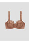 Vizyon New Season Pink Underwire Non-Padded Lace T-Shirt Bra