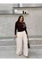 Women's Bitter Brown Off-Shoulder Trok Stone Bat Sleeve Blouse Frv0235 - 4