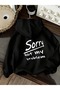 سويت شيرت بقلنسوة فاخر مطبوع عليه عبارة "Sorry Not My Problem" للجنسين، مصنوع من خيطين، مقاس كبير