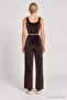 3-Piece Velvet Textured Knitted Top and Bottom Set Lby0106 Brown - 5