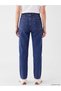 Alita City Farkıyla Lcw Everyday Indigo Denim Straight Slim Mom Elastic Waist Narrow Leg Women's Jean Pants - 4