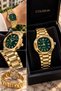 New Season Gold Color Emerald Green Dial Women's Wristwatch - 2