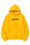 Noirve Printed Oversize Sweatshirt with Kangaroo Pocket