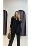 Oversized Blazer Jacket with Belt Detail - 2