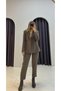 Oversized Blazer Jacket with Belt Detail
