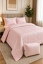 Cotton Ease Double Comforter Set with pillow cover - 200×220 cm – Blush I 100% Premium Cotton I 250 Thread Count.