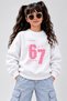 Crew Neck Sweatshirt for Girls, Printed 3-Yarn Threaded Winter Sweatshirt