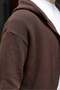 Brown Hooded Zippered Men's Knitwear Cardigan E7208 - 3