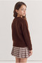 Brown Hair Knitted Model Modern Crew Neck Unisex Baby Kids Knitwear Sweater 20268002 - 6