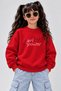 Crew Neck Sweatshirt for Girls, Printed 3-Yarn Threaded Winter Sweatshirt