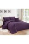 Compressed Two-Sided Comforter 4 Pieces Set, Single Size,Purple - 2
