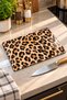 Glass Cutting Board with Leopard Theme - Glass Cutting Board |   20cm X 30cm