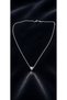 Silver Color -L- Letter Heart Detailed Minimal Thin Chain Steel Necklace -Tarnish Resistant-45Cm - 3