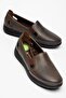 Genuine Leather Large Size Orthopedic Women's Casual Shoes with Smoked Laser Printed Side Windows - 3