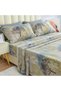 Floral Print Sheet Set King, 4 Piece Soft Botanical Pattern Microfiber Bedding Sheets 15" Extra - 6