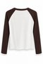 Brown Text Printed Long Sleeve T-Shirt 0217 - 4