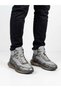 Men's Gray Genuine Leather Orthopedic Non-Slip Sole Casual Boots - 3