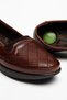 Orthopedic Women's Casual Shoes Tan Genuine Leather with Embroidery Detail - 2
