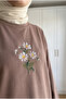 Women's Daisy Embroidered Oversize Combed Cotton Tunic - 2