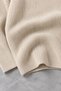 Men's Regular Soft Textured Crew Neck Winter Knit Sweater - Ecru - 3