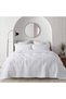 B2EVER White Damask Quilt King Size Bedding Sets with 2 Pillow Shams, Boho Bedspread Lightweight Sof
