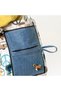 2-in-1 Foldable Denim Portfolio and Caravan Patterned Cloth Shoulder Bag Beaded Clutch - 8
