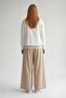Zippered Drawstring Detailed Vest White - 4