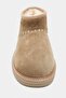 Mary Rome Beige Genuine Suede Leather Flat Sole Women's Short Boots with Fur Inside - 5
