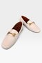 Women's Ballerina Shoes with Buckle Detail, Stylish and Comfortable Daily Shoes, Cream - 3