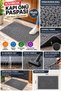 Gray Flat Curly Door Mat 40X60 cm Non-Slip Base Outdoor Door Entrance Mat Pvc - 2