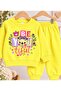 Girl's Cute Teddy Bear Printed 2-Piece Pajama Set - 7