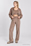 3-Piece Velvet Textured Knitted Top and Bottom Set Lby0106 Vi̇zon - 3